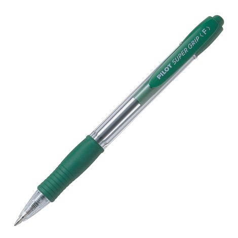 Pero kuličkové PILOT Super Grip 0,7mm - zelená náplň