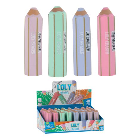 Guma Loly ve tvaru pastelky (4 barvy)