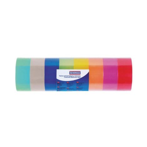 Lepicí páska DONAU barevná 18 mm x 18 m 8ks mix barev