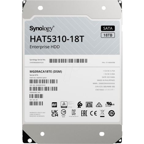 Synology HAT5310/18TB/HDD/3.5"/SATA/7200 RPM/5R HAT5310-18T