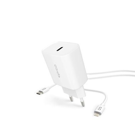 Epico UltraBoost GaN 20W sieťový adaptér EA20 - biela 9915101100200