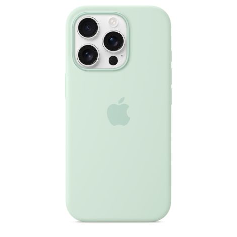 iPhone 16 Pro Silicone Case with MS - Aquamarine MDG04ZM/A