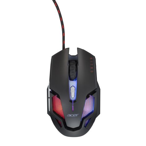 Acer Nitro Gaming Mouse II/Herná/Optická/Pre pravákov/7 200 DPI/Drôtová USB/Čierna GP.MCE11.039