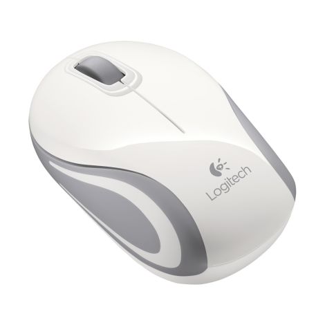 Logitech Mini M187/Cestovná/Optická/1 000 DPI/Bezdrôtová USB/Biela 910-002735