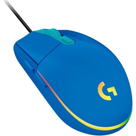 Logitech G102 Lightsync/Herná/Optická/8 000 DPI/Drôtová USB/Modrá 910-005801