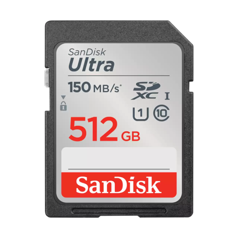 SanDisk Ultra SDXC 512GB 150MB/s Class10 UHS-I SDSDUNC-512G-GN6IN