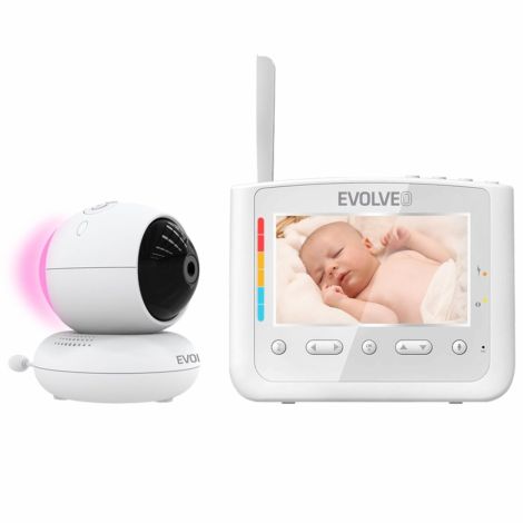 EVOLVEO NL4, detská videoopatrovateľka s nočným svetlom a otočnou kamerou CAM-NL4