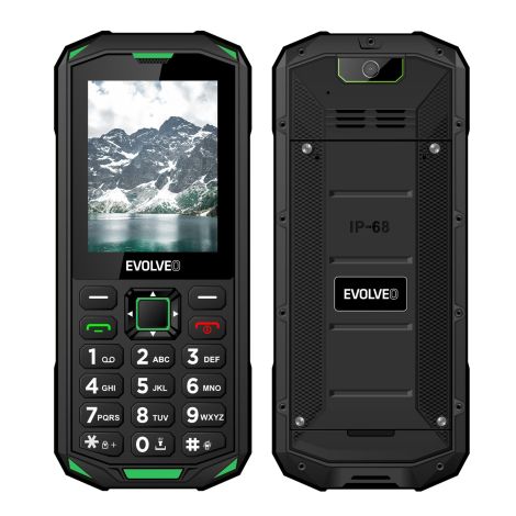 EVOLVEO StrongPhone X5, vodotesný odolný Dual SIM telefón, čierno-zelená SGP-X5-GR
