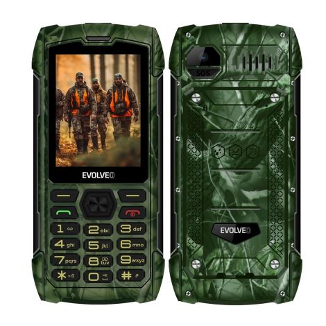 EVOLVEO StrongPhone H1, vodotesný odolný Dual SIM telefón, lovecká kamufláž SGP-H1-HNT
