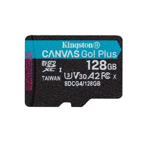 Kingston Canvas Go Plus A2/Micro SDXC/128GB/UHS-I U3 / Class 10 SDCG4/128GBSP