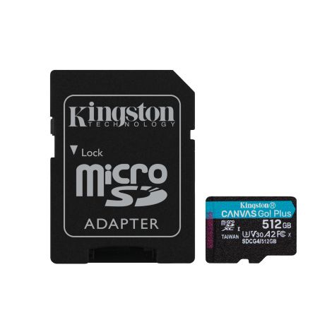 Kingston Canvas Go Plus A2/Micro SDXC/512GB/UHS-I U3/Class 10/+ Adaptér SDCG4/512GB