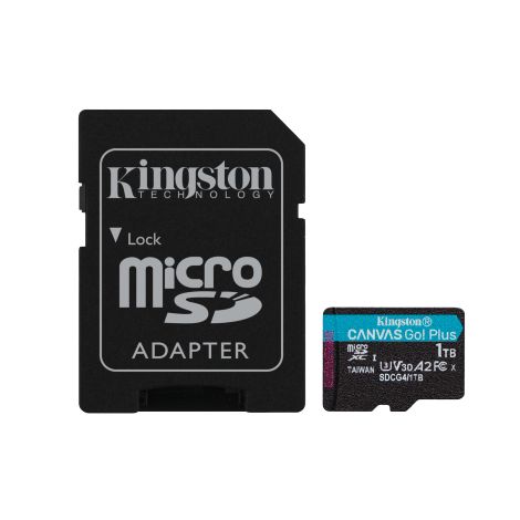Kingston Canvas Go Plus A2/Micro SDXC/1TB/UHS-I U3 / Class 10/+ Adaptér SDCG4/1TB