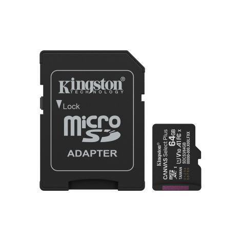 Kingston Canvas Select Plus/Micro SDXC/64GB/UHS-I U1 / Class 10/+ Adaptér SDCS3/64GB