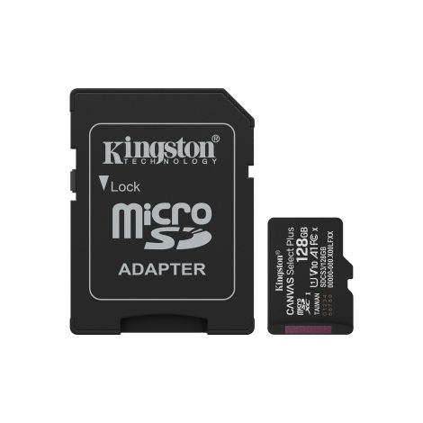 Kingston Canvas Select Plus/Micro SDXC/128GB/UHS-I U1 / Class 10/+ Adaptér SDCS3/128GB