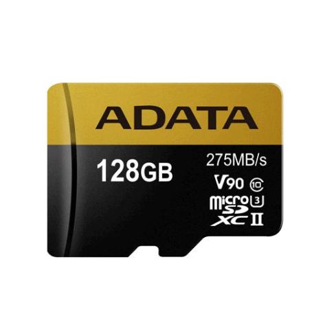 Adata/micro SDXC/128GB/275MBps/UHS-II U3 / Class 10/+ Adaptér AUSDX128GUII3CL10-CA1