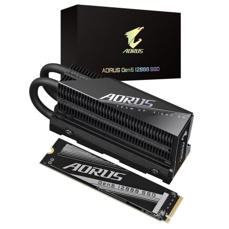 Gigabyte AORUS Gen5 12000/2TB/SSD/M.2 NVMe/Čierna/Heatsink/5R AG512K2TB