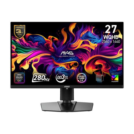 MSI MAG/271QP X28/26,5"/QD-OLED/QHD/280Hz/0,03ms/Čierna/3R MAG 271QP QD-OLED X28