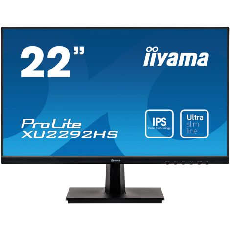 22" iiyama XU2292HS-B1: IPS, FullHD @ 75Hz, 250cd/m2, 4ms, VGA, HDMI, DP, čierny XU2292HS-B1