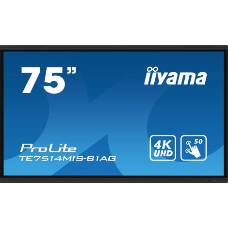 75" iiyama TE7514MIS-B1AG: VA, 4K, 50P, USB-C TE7514MIS-B1AG