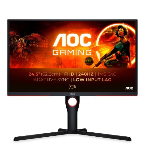 AOC/25G3ZM-BK/24,5"/VA/FHD/240Hz/0,5ms/Blck-Red/3R 25G3ZM/BK