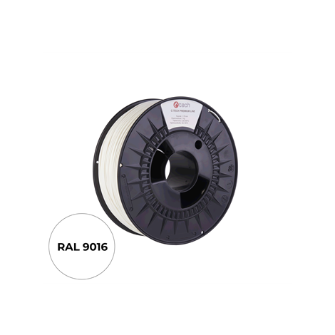 Filament C-TECH PREMIUM LINE, TPU 90A, flexibilný, dopravná biela, RAL9003, 1,75mm, 1kg 3DF-P-TPU90A-1.75-90