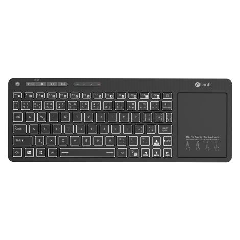 Klávesnica C-TECH WLTK-03, Dual, Touchpad WLTK-03