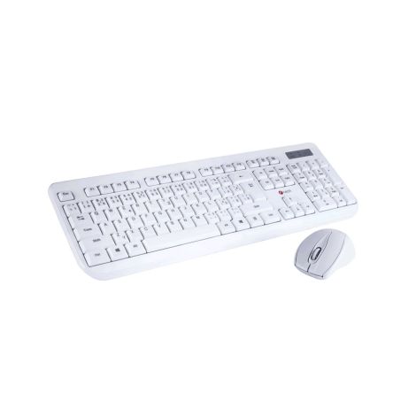 Klávesnica C-TECH WLKMC-01, bezdrôtový combo set s myšou, biely, USB, CZ/ SK WLKMC-01W