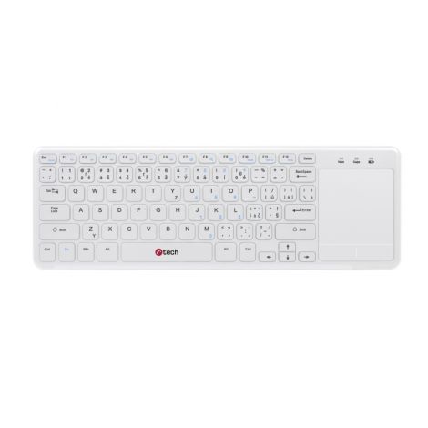 C-TECH WLTK-01/Bezdrôtová USB/US layout/Biela WLTK-01W