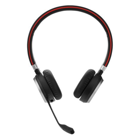 Jabra Evolve 65 SE/Stereo/BT/Bezdrať/Stand/Čierna-červená 6599-833-499