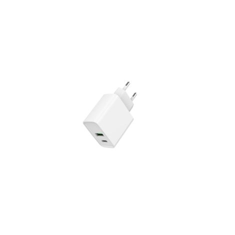 GEMBIRD PD nabíjačka USB-A USB C 20W biela TA-UC-PDQC20-01-W