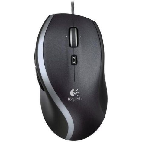 Logitech M500s/Kancelárska/Optická/Pre pravákov/4 000 DPI/Drôtová USB/Čierna-strieborná 910-005784