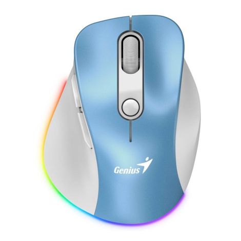 Genius Ergo 9000S Pre/Ergonomická/Optická/Pre pravákov/2 400 DPI/USB+BT/Svetlo modrá 31030039401