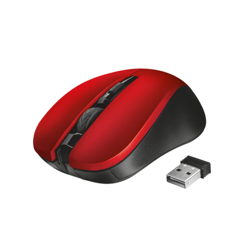 TRUST Mydo Silent Click/Kancelářská/Optická/Bezdrátová USB/Černá-červená 21871