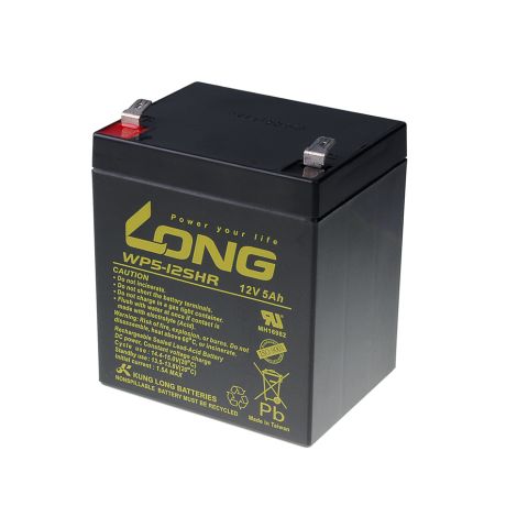 Long 12V 5Ah olovený akumulátor HighRate F2 PBLO-12V005-F2AH