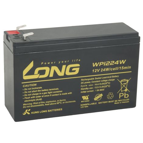 LONG batéria 12V 6Ah F2 HighRate (WP1224W) PBLO-12V006-F2AH