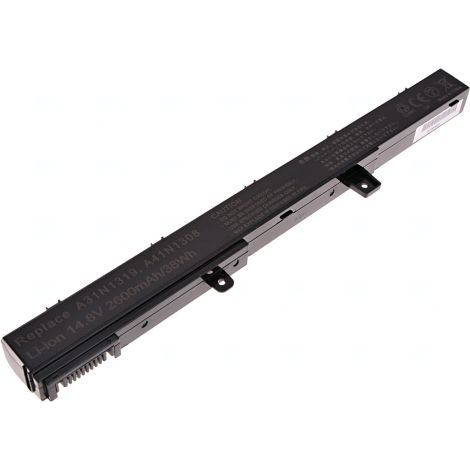 Batéria T6 Power Asus X451, X551, F551, P551, R411, R512, RX551, F451, 2600mAh, 38Wh, 4cell NBAS0079