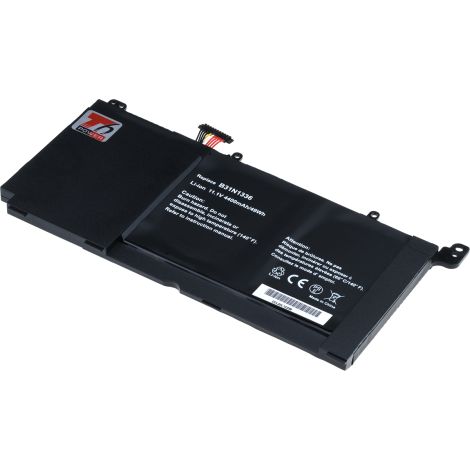 Batéria T6 Power Asus VivoBook S551L, R551L, K551L, V551L séria, 4400mAh, 49Wh, Li-pol, 3cell NBAS0143