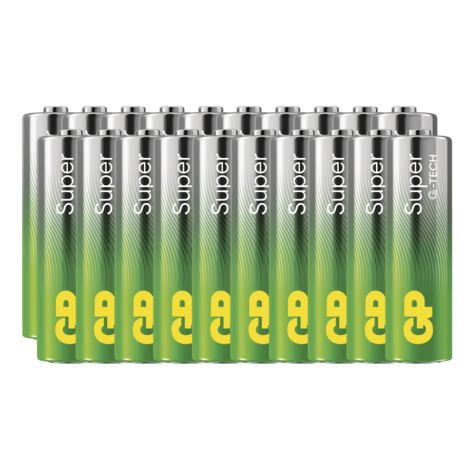 GP Alkalická batéria SUPER AA (LR6) - 20ks 1013222001