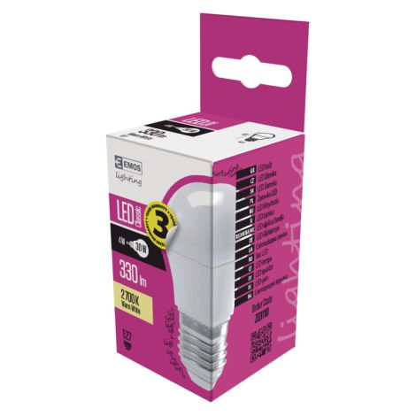 EMOS LED ŽIAROVKA CLASSIC MINI GL 4W (30W) 330lm E27 WW 1525733207