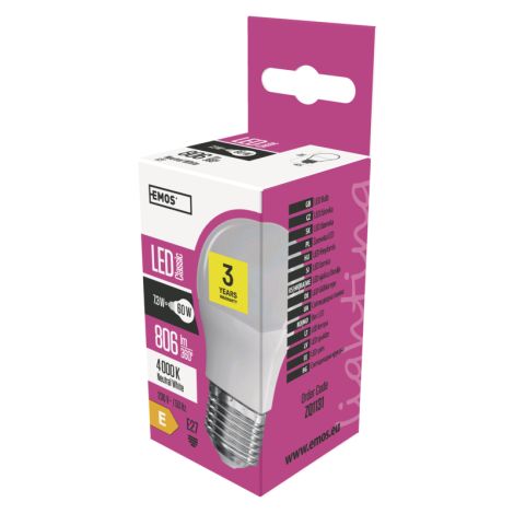 EMOS LED ŽIAROVKA CLASSIC MINI GL 8W (60W) 806lm E27 NW 1525733423