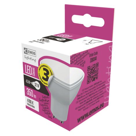 EMOS LED ŽIAROVKA CLASSIC MR16 4,5 W (32 W) 350lm GU10 NW 1525730400