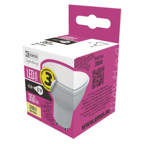 EMOS LED ŽÁROVKA CLASSIC MR16 3,8W(30W) 320lm GU10 WW 1525730200