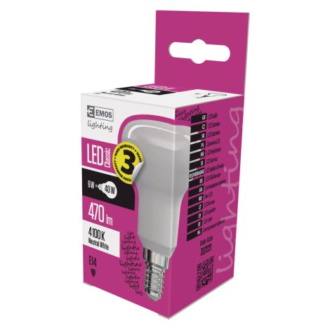 EMOS LED ŽIAROVKA CLASSIC R50 4W 450lm E14 NW 1525731404
