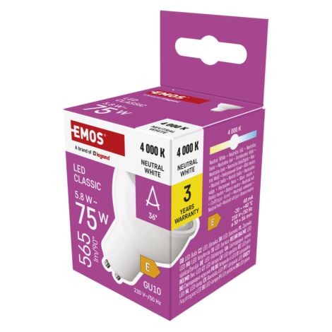 LED CLS MR16 5,8 W (75 W) 565lm GU10 NW 1525730428
