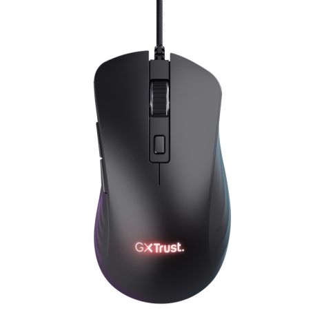 Trust GXT924 YBAR+/Herná/Optická/Pre pravákov/25 600 DPI/Drôtová USB/Čierna 24890