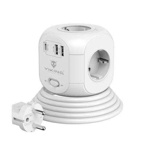 Sieťový adaptér Viking AC Cube PD, rozbočovač, 7 výstupov VACCUBEPD