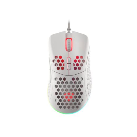 Genesis herná optická myš KRYPTON 555/Herná/Optická/8 000 DPI/Drôtová USB/Biela NMG-1840