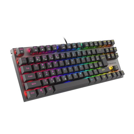 Genesis herná mechanická klávesnica THOR 303/TKL/RGB/Outemu Red/Drôtová USB/ CZ- SK layout/Čierna NKG-1883