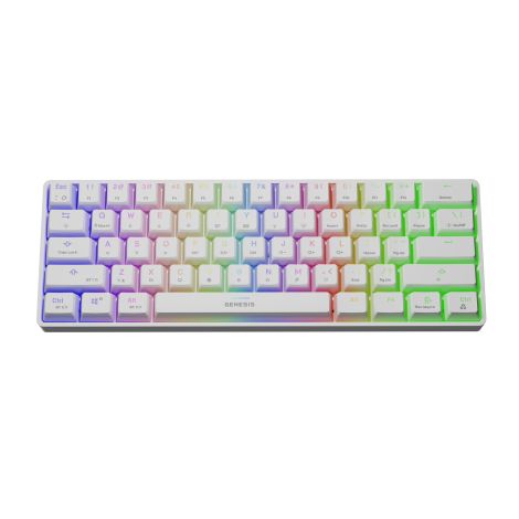 Genesis herná klávesnica THOR 660/RGB/Gateron Brown/Bezdrôtová USB + Bluetooth/US layout/Biela NKG-1915