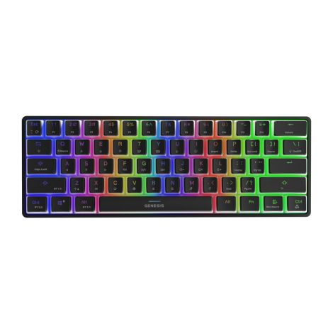 Genesis herná klávesnica THOR 660/RGB/Gateron Brown/Bezdrôtová USB + Bluetooth/US layout/Čierna NKG-1914